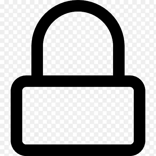 概述安全挂锁锁定矩形图标