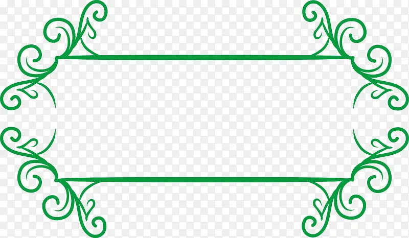 绿色欧式花纹标题框