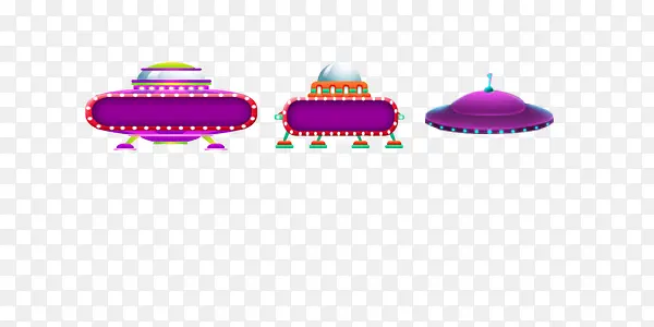 多种紫色酷炫飞碟素材