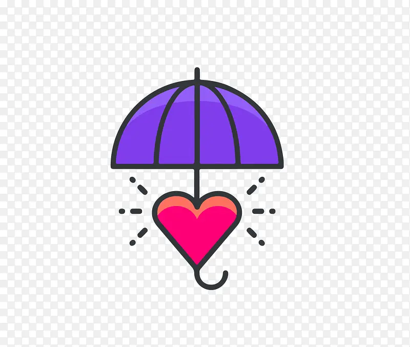 爱心伞图标