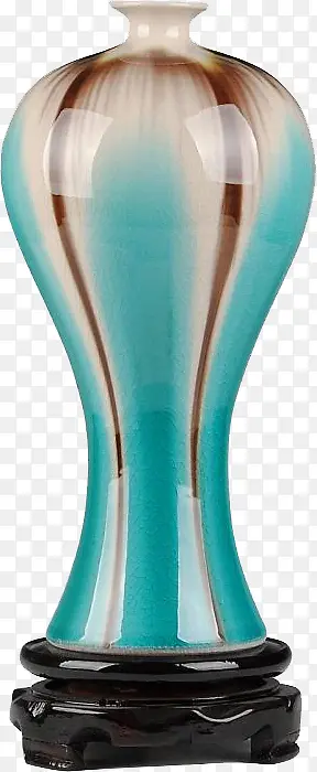 蓝色的装饰瓷瓶漂浮素材