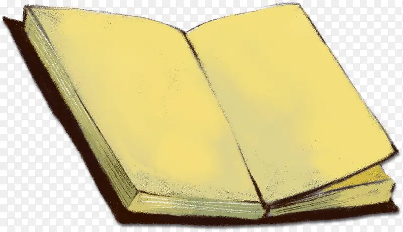 黄色手绘书本造型效果