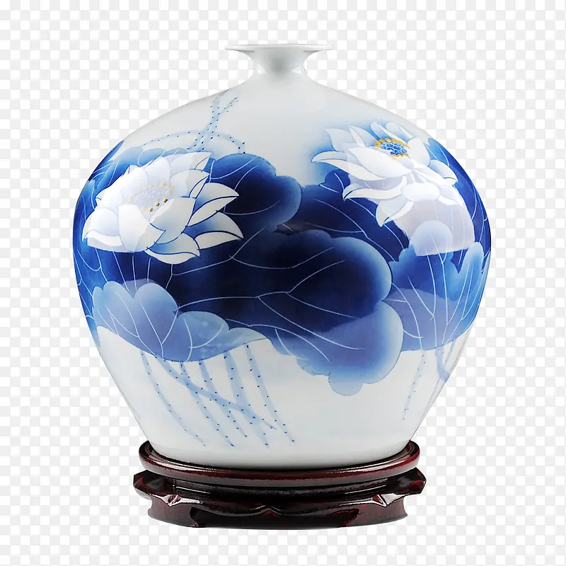 水墨画中国风瓷瓶