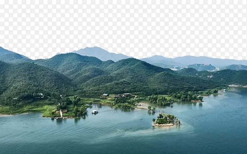 易水湖风景图