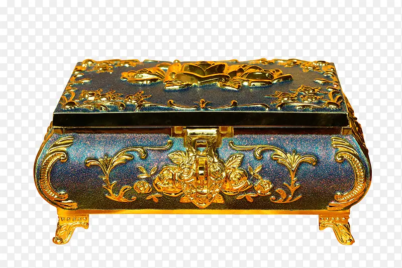 中国风的镶金宝盒