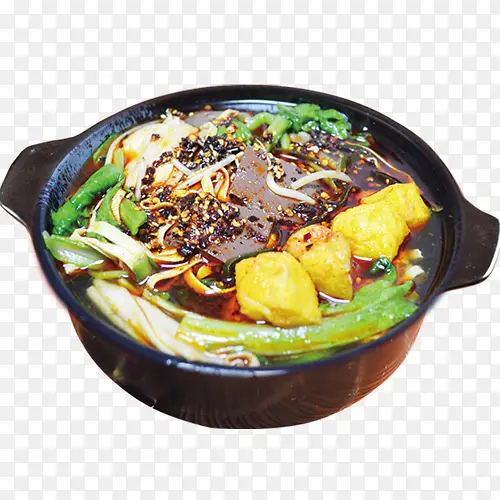 豆腐生菜杂烩煲汤美食
