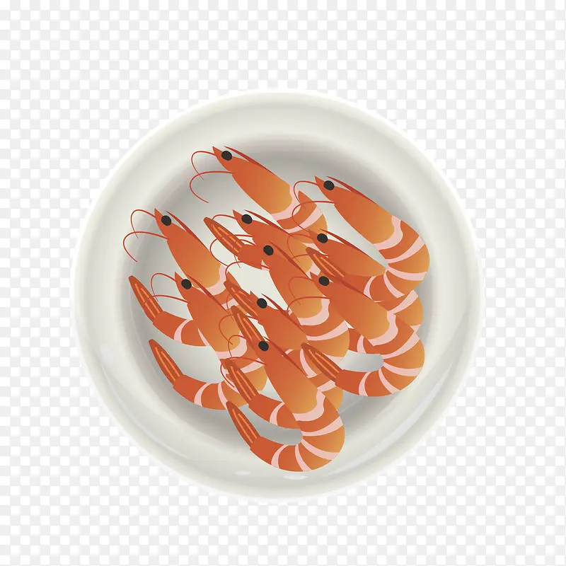 矢量红色水煮虾餐饮海鲜美食