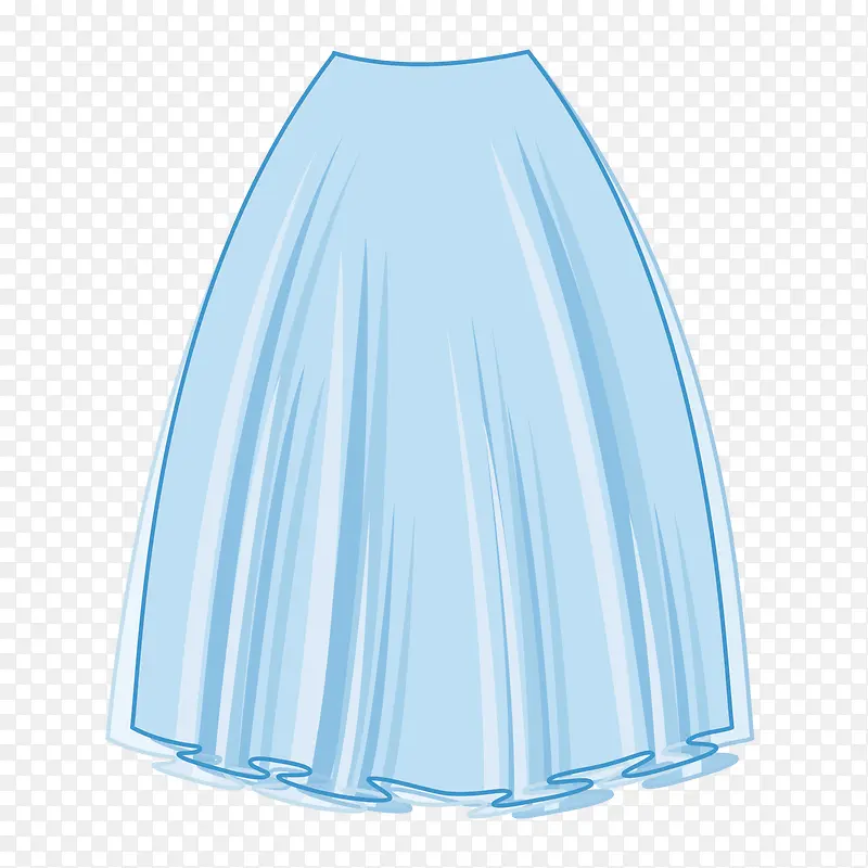 蓝色短裙