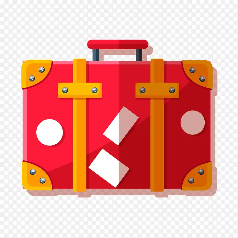 红色的旅行行李箱设计