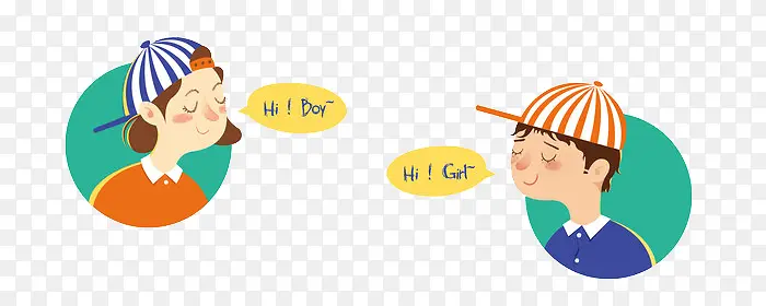 扁平化卡通人物对话PNG图片素材下载_图片编号qarladjp-免抠素材网