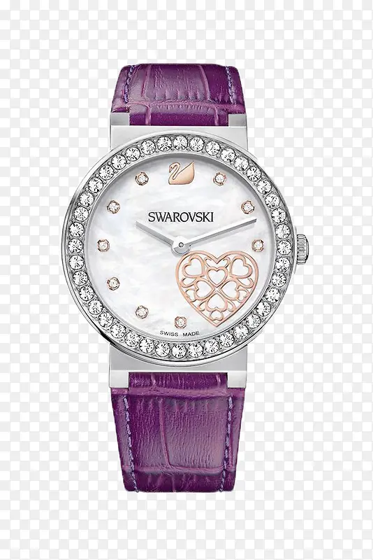 镶钻紫色手表