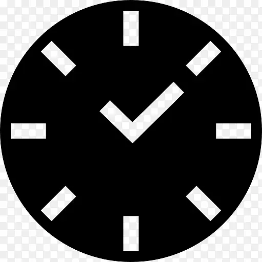 时钟的黑色圆形图标