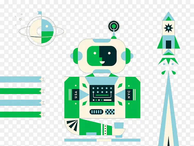 绿色机器人