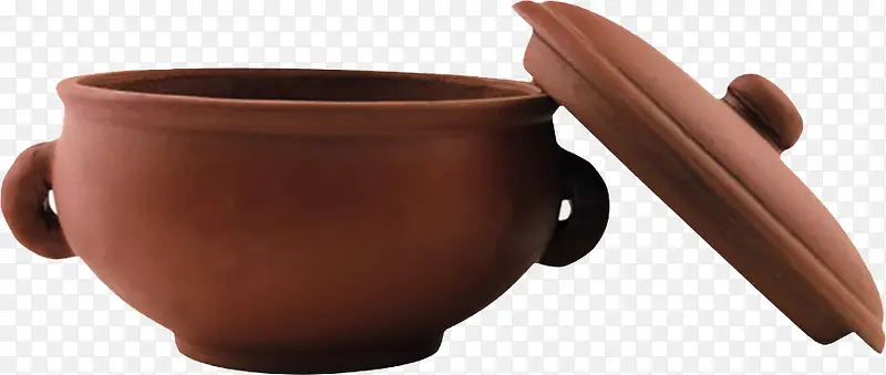 棕色的瓦锅