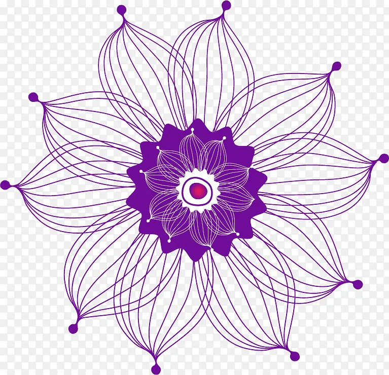 矢量紫色花瓣