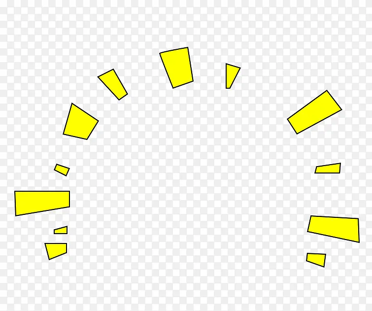 黄色圆弧黄色不规则块