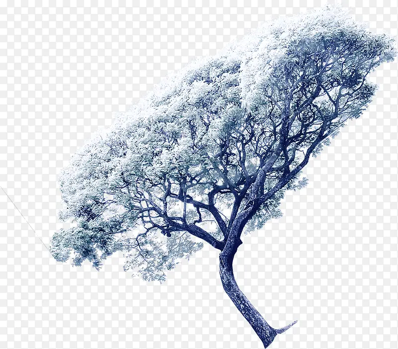 单色树木元素