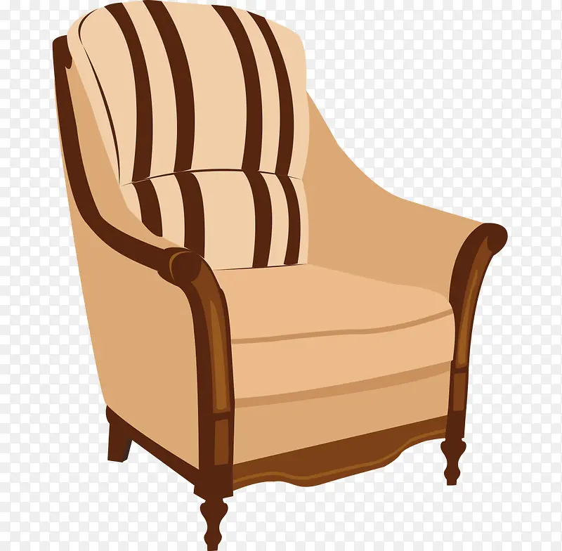 矢量家具拟真实物皮质椅子