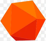 橙色卡通六边形设计
