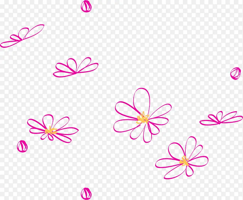 手绘粉色水彩小花装饰纹理