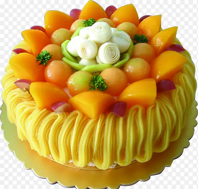 鲜果水果蛋糕节日圆形