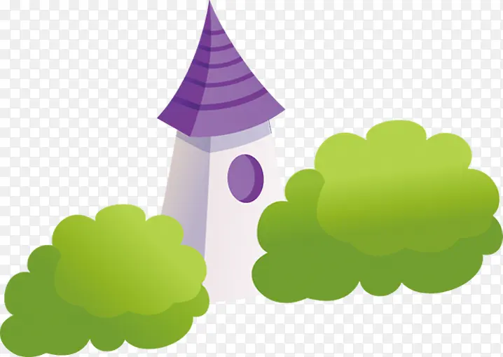 儿童节紫色建筑草丛
