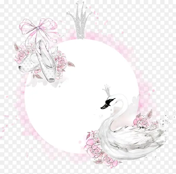 粉色天鹅标签