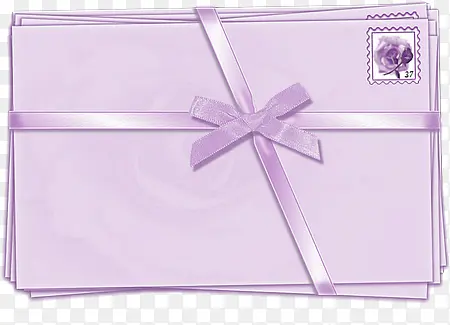 卡通紫色信封PNG免抠素材