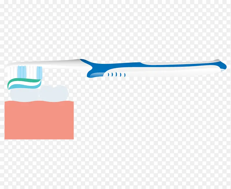 矢量牙膏牙刷清洁牙齿