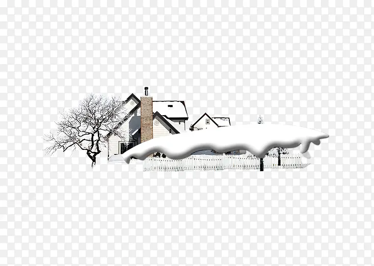 积雪的房子