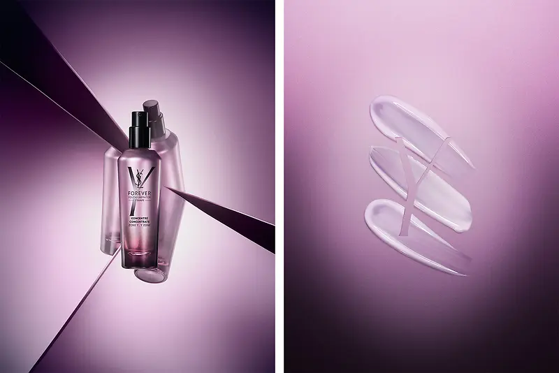 紫色化妆瓶海报背景