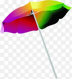 手绘夏日颜色色彩太阳伞