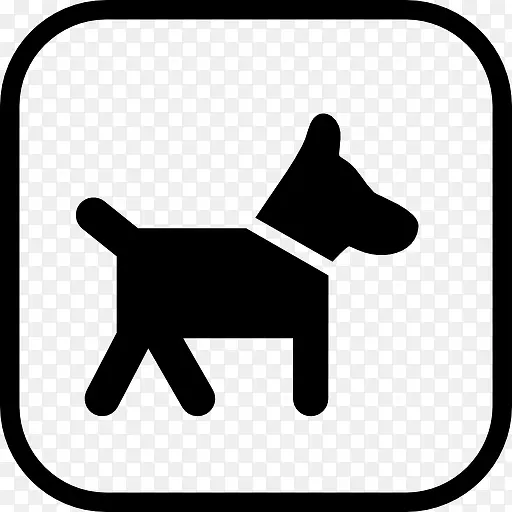 遛狗的标志图标