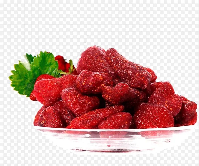 盘子里的草莓干