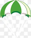 绿色降落伞装饰图案