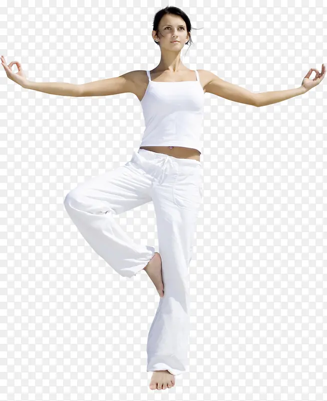 瑜伽单腿独立素材图片