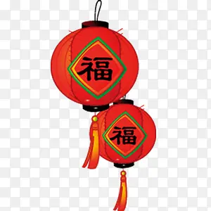 中国风红色福灯笼