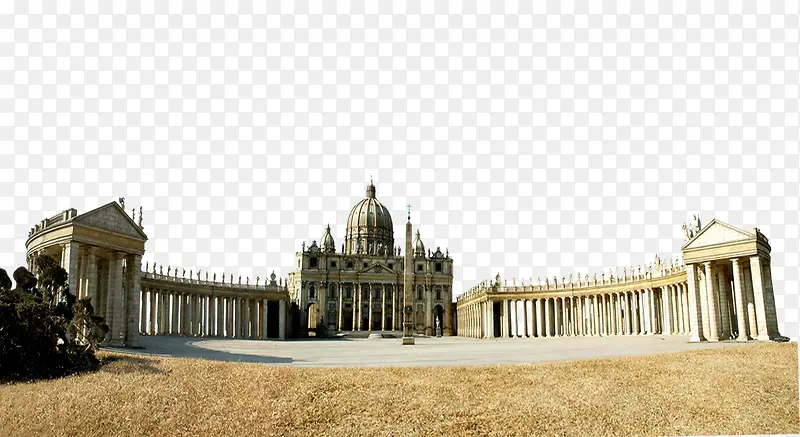 古罗马建筑免抠素材