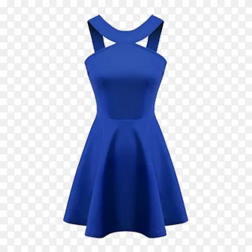 蓝色连衣裙