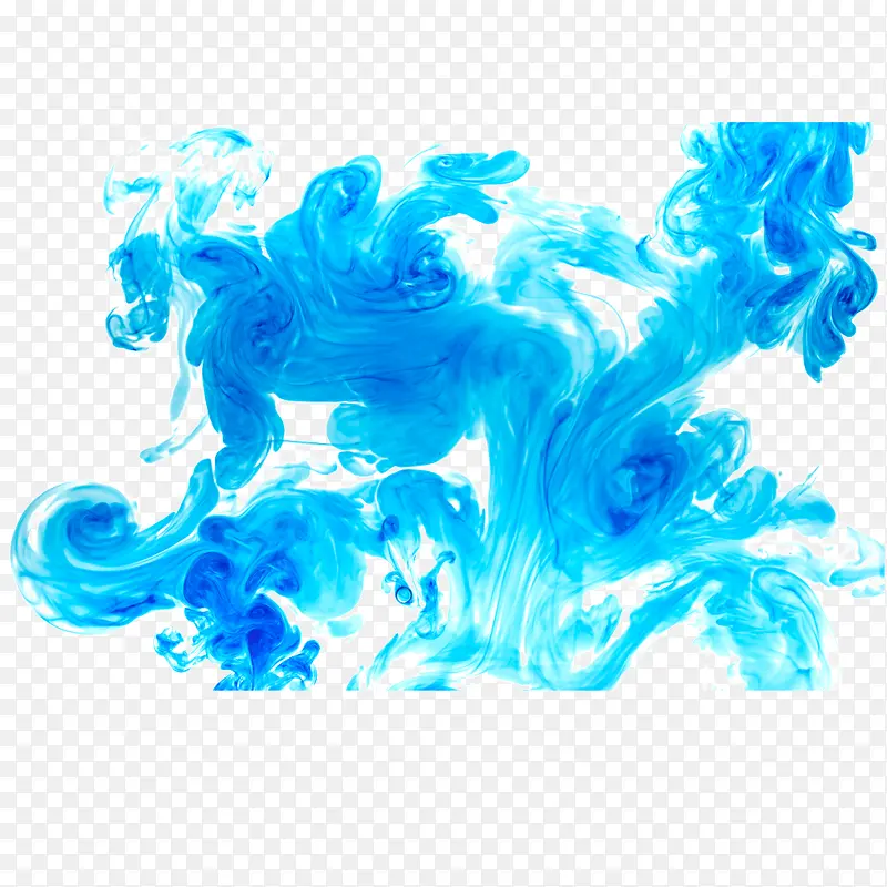 蓝色水墨