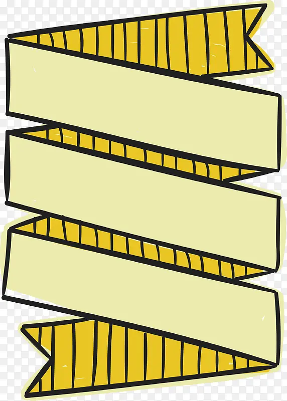 黄色螺旋彩带标题框
