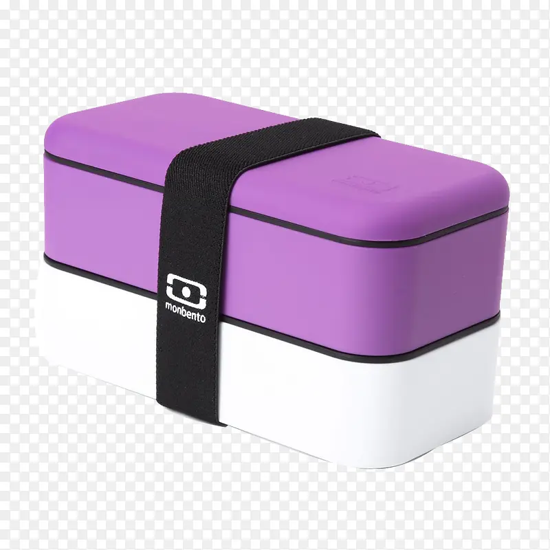 紫色双层便当盒