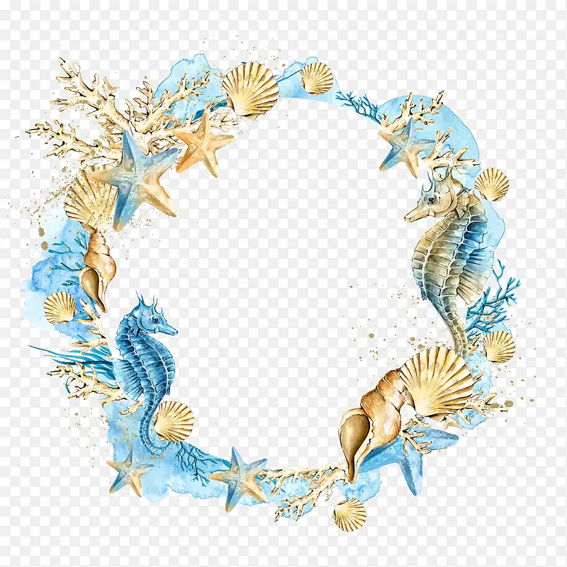 贝壳海星花环