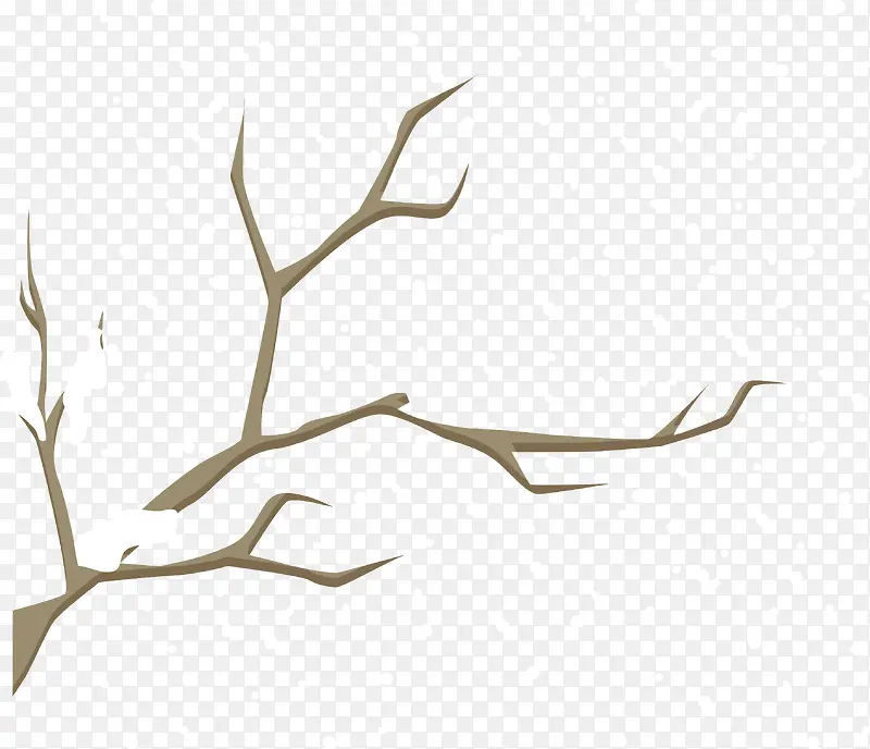 冬天的树枝矢量图