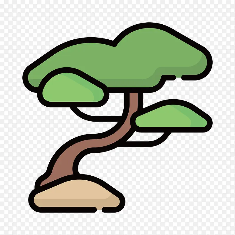 扁平化树PNG下载