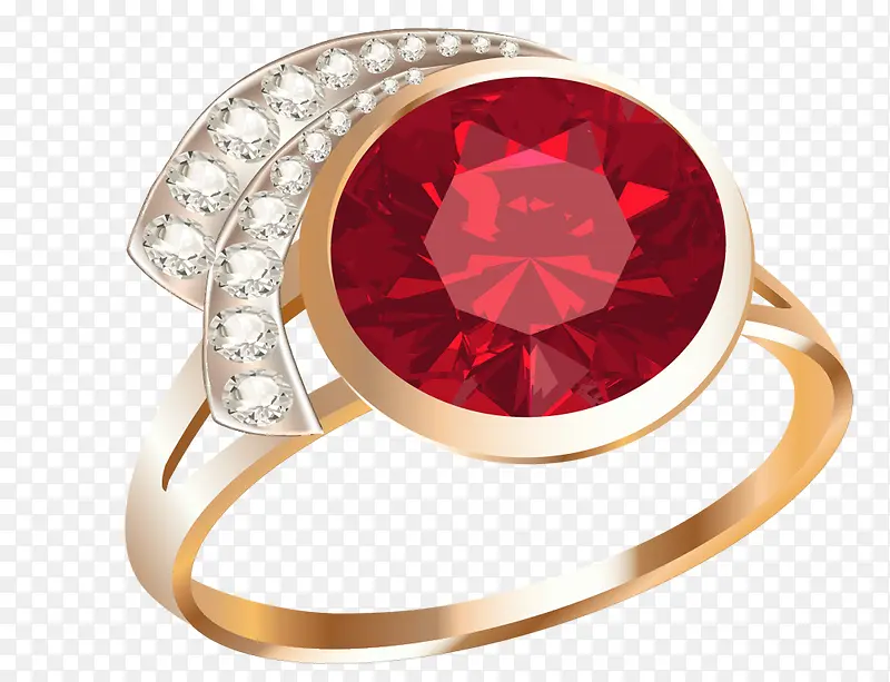 红宝石珠宝戒指