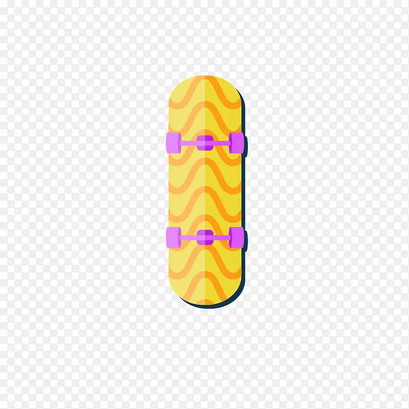 紫黄色的滑板