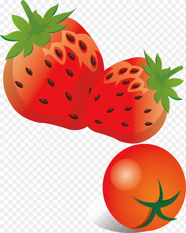 草莓png矢量元素