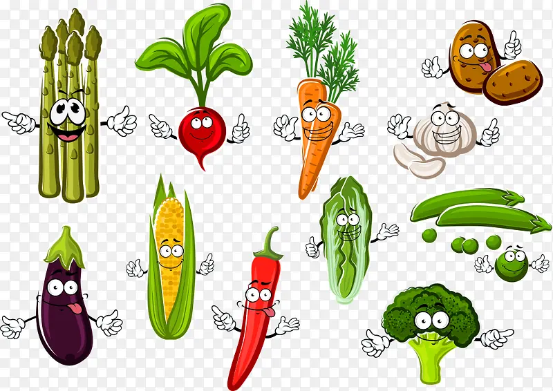 矢量创意蔬菜
