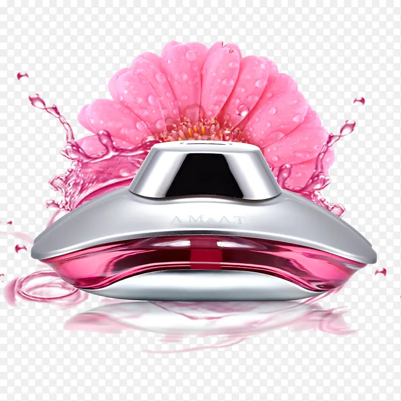 粉色花朵汽车香水